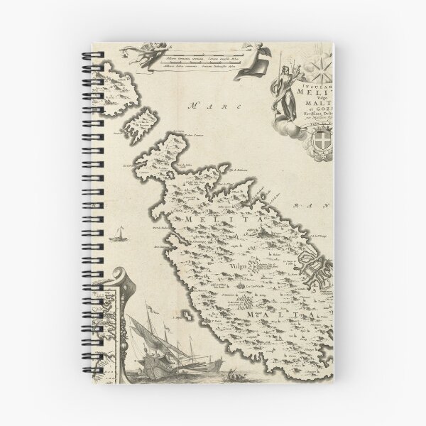 Item preview, Vintage Malta Map (1698) designed and sold by BravuraMedia.