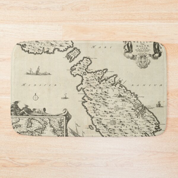 Item preview, Vintage Malta Map (1698) designed and sold by BravuraMedia.