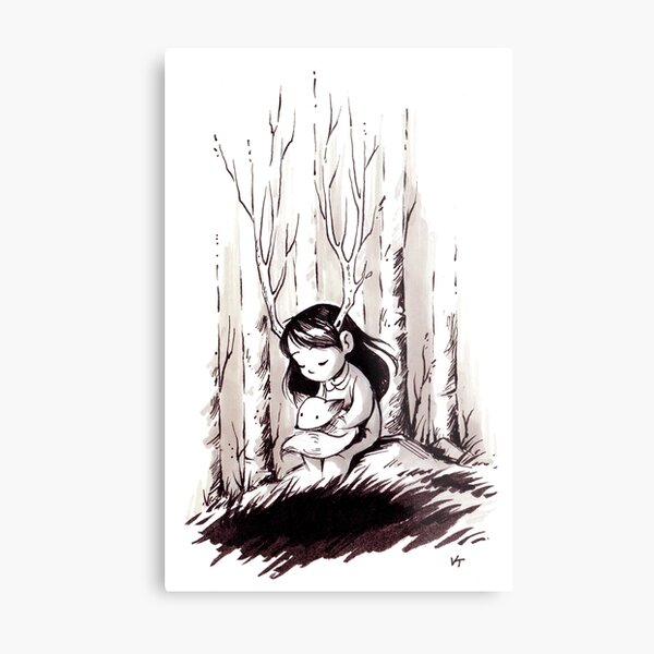 Foxgirl Metal Print