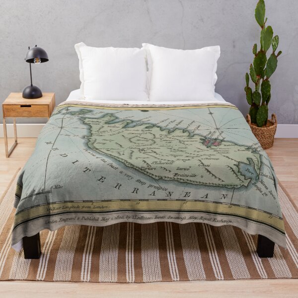 Item preview, Vintage Map of Malta (1800) designed and sold by BravuraMedia.