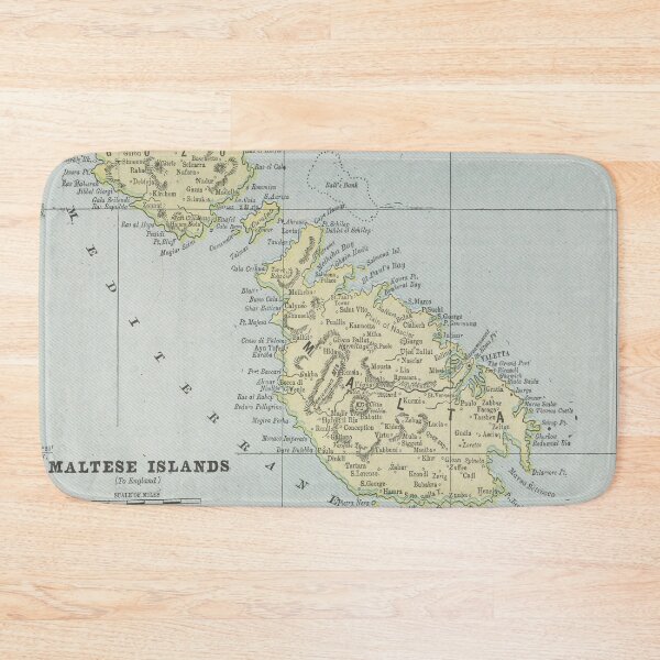 Item preview, Vintage Malta Map (1901) designed and sold by BravuraMedia.