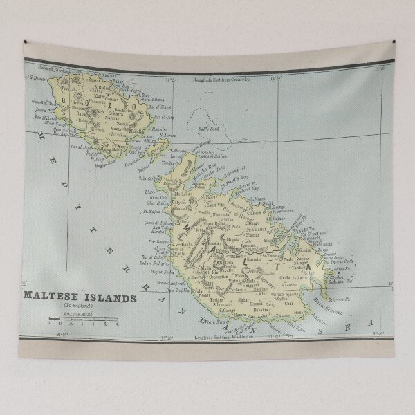 Item preview, Vintage Malta Map (1901) designed and sold by BravuraMedia.