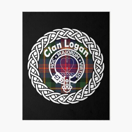 Clan Logan surname last name tartan crest badge Art Board Print