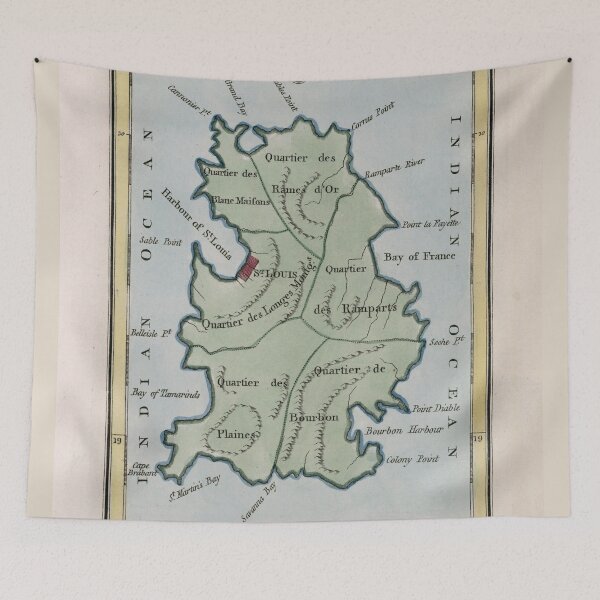 Item preview, Vintage Mauritius Map (1801) designed and sold by BravuraMedia.