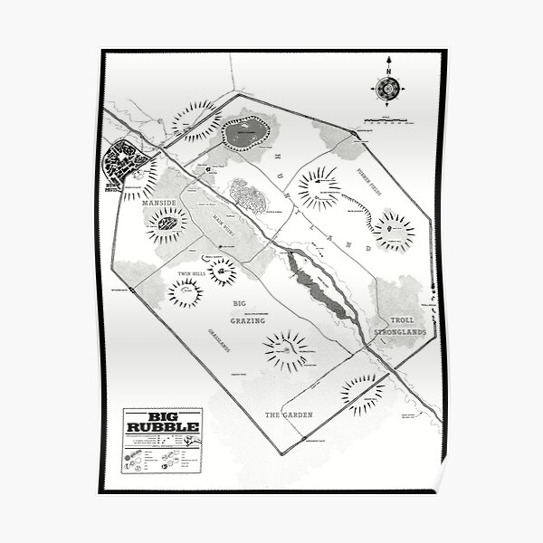 Map of The Big Rubble Poster