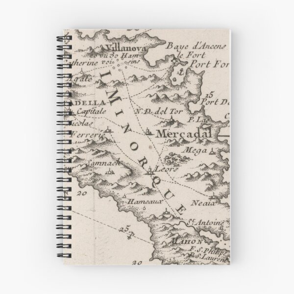 Item preview, Vintage Menorca Island Map (1764) designed and sold by BravuraMedia.