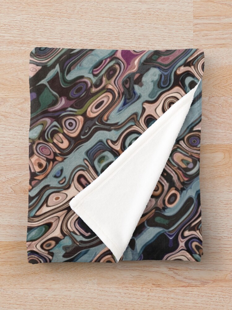 Alternate view of Abstract Textured Earth Tones Pattern Throw Blanket