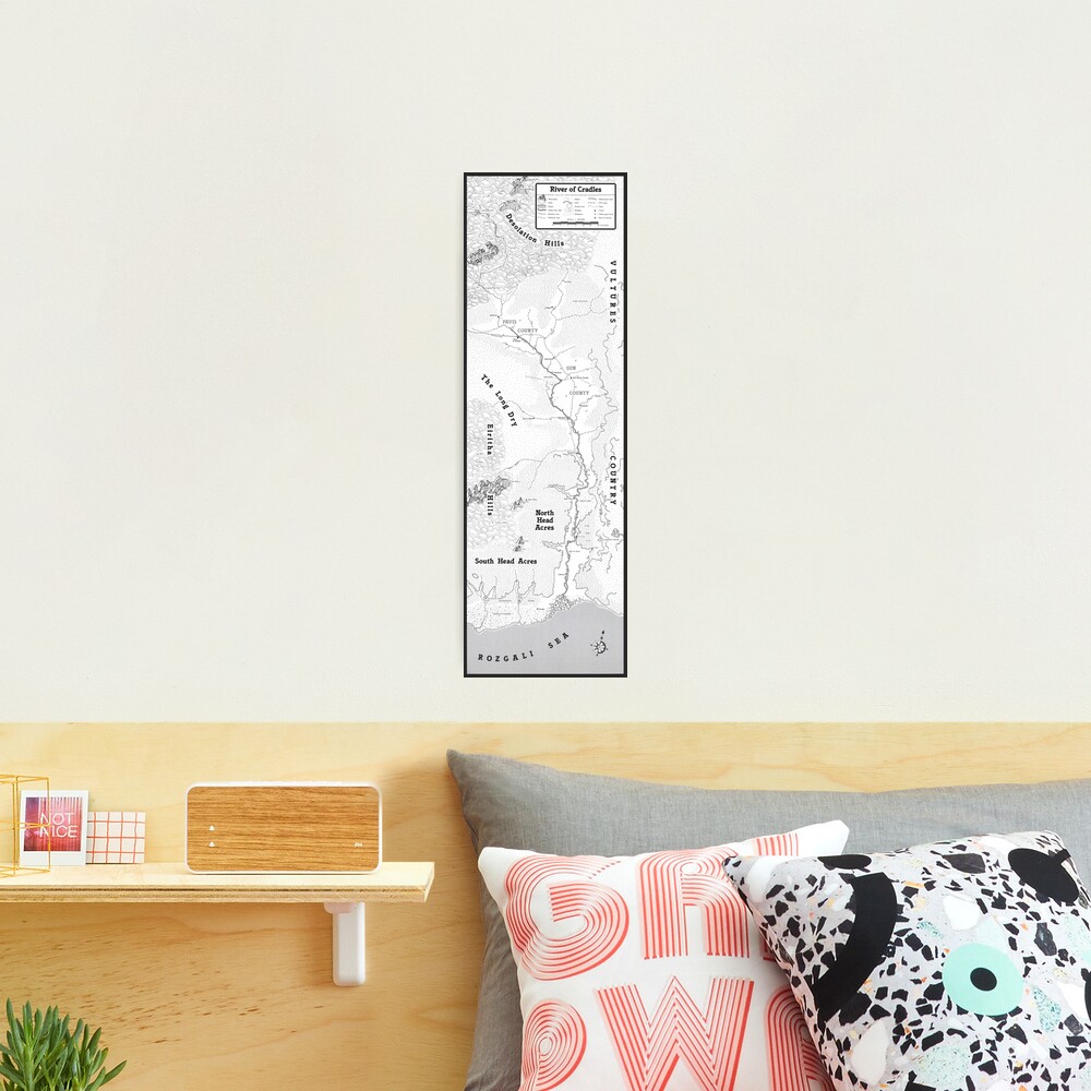River of Cradles Map Photographic Print