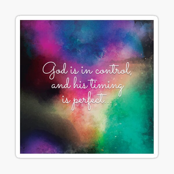 Item preview, God is in Control and His Timing is Perfect designed and sold by StudioCitrine.