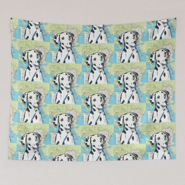 Item preview, Dalmatian Dog on Map designed and sold by Elizabeth Staley.