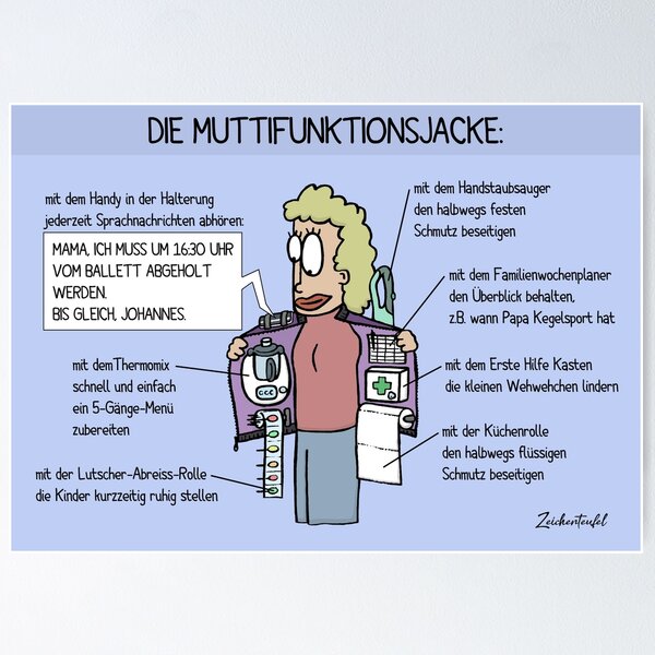 Artikel-Vorschau von Zeichenteufel - Muttifunktionsjacke, designt und verkauft von Zeichenteufel.