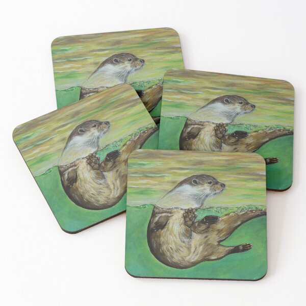 Item preview, Playful River Otter Painting designed and sold by Art by Kirsten Sneath.