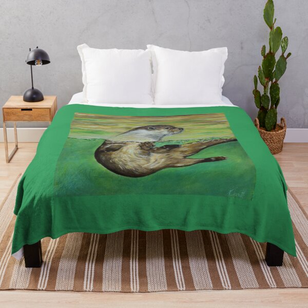Item preview, Playful River Otter Painting designed and sold by Art by Kirsten Sneath.