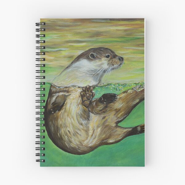 Item preview, Playful River Otter Painting designed and sold by Art by Kirsten Sneath.