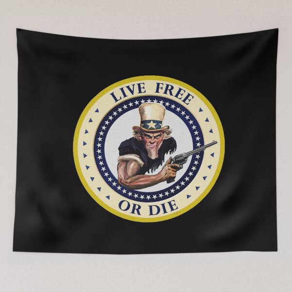 Item preview, Live Free Or Die - Uncle Sam Protects Second Amendment  designed and sold by RepublicArt.