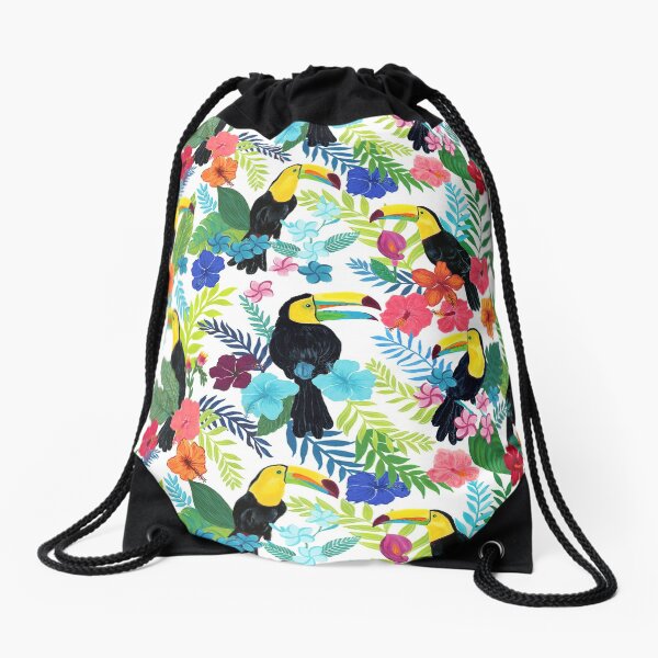 Tropical Toucans Drawstring Bag