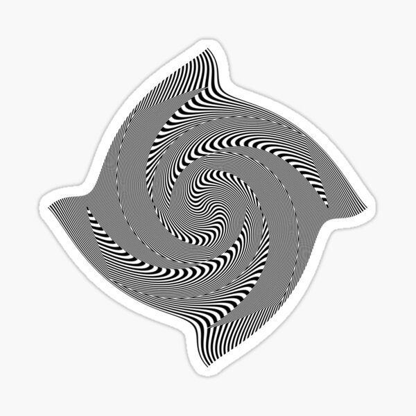 Black and white #illusion #clipart #BlackAndWhite #illusionClipart Sticker