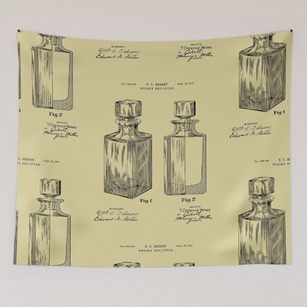 Item preview, Whiskey Decanter Patent Print 1941 designed and sold by MadebyDesign.
