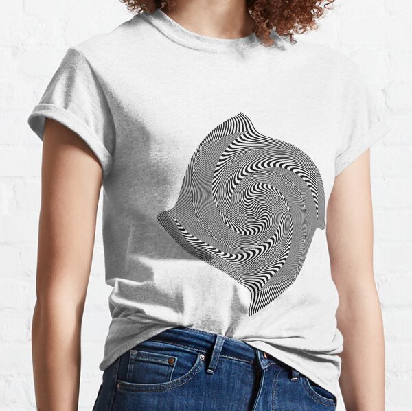 Black and white #illusion #clipart #BlackAndWhite #illusionClipart Classic T-Shirt