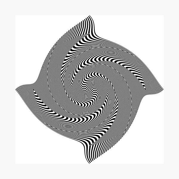 Black and white #illusion #clipart #BlackAndWhite #illusionClipart Photographic Print