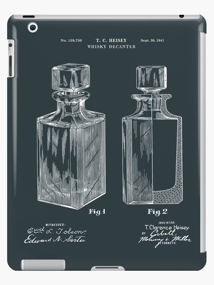 Patent Blueprint Art - 1941 Whiskey Decanter iPad Case & Skin for Sale by  MadebyDesign