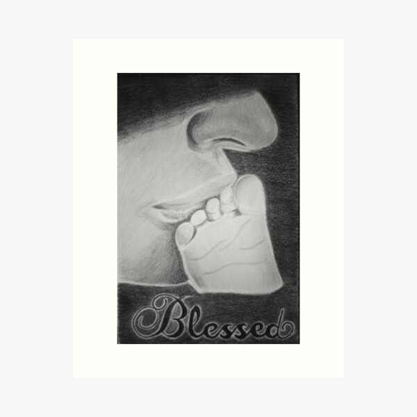 Blessed (graphite re-creation) Art Print