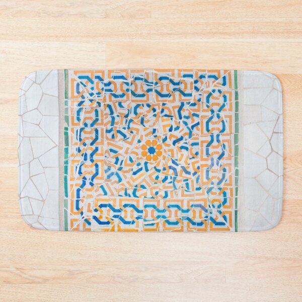 Item preview, Barcelona Park Guell Tile Mosaic Print 5 designed and sold by CaravaggioHouse.
