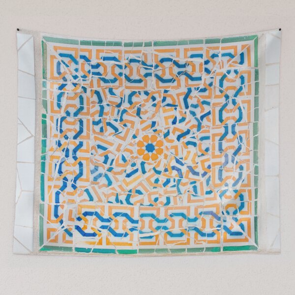 Item preview, Barcelona Park Guell Tile Mosaic Print 5 designed and sold by CaravaggioHouse.