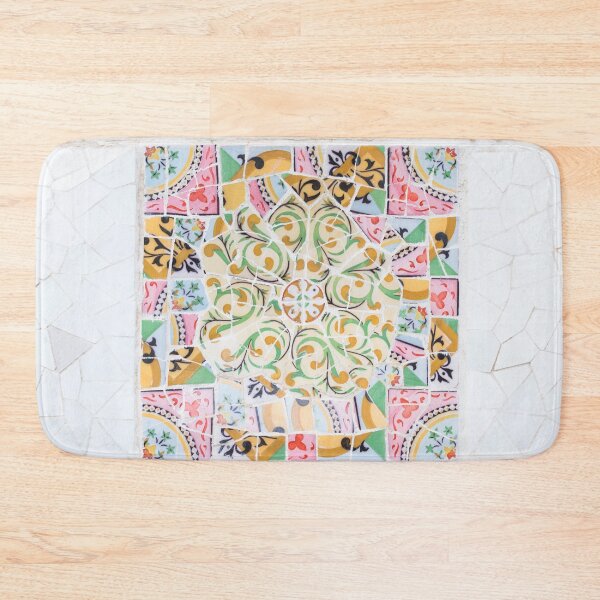 Item preview, Barcelona Park Guell Tile Mosaic Print designed and sold by CaravaggioHouse.