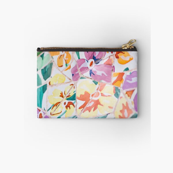 Item preview, Barcelona Park Guell Floral Mosaic Print designed and sold by CaravaggioHouse.