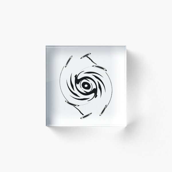 #Circle, 2D shape, #Spiral, Clip art, #2DShape #ClipArt, sketch, cute, illustration, cheerful, animal Acrylic Block