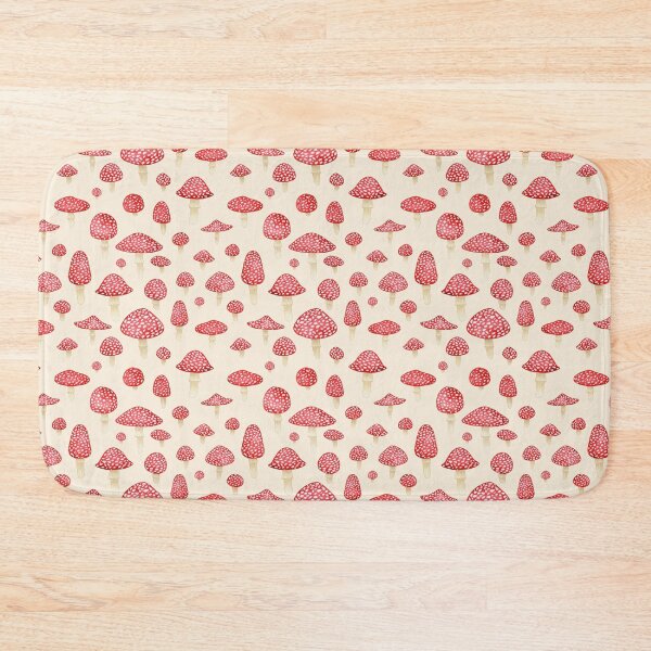 Item preview, Amanita Mushrooms Red on Cream designed and sold by dragonstarart.