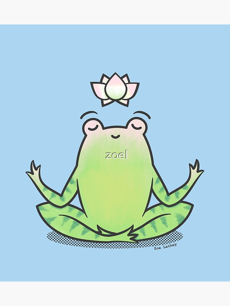 "Zen Yoga Frog " Canvas Print by zoel Redbubble