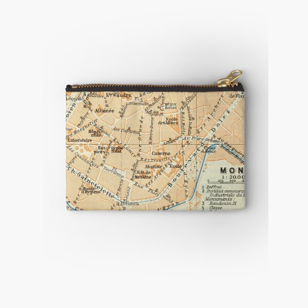 Item preview, Vintage Mons Belgium Map (1910) designed and sold by BravuraMedia.