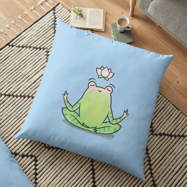 Zen Yoga Frog Floor Pillow