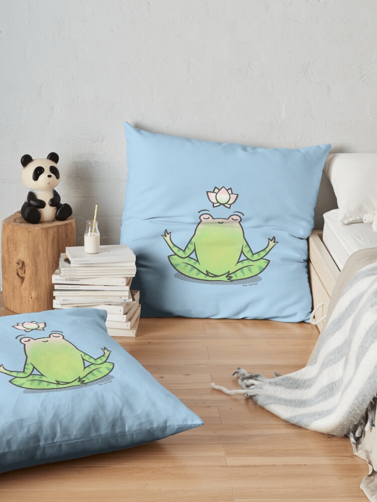 Coussin de sol ''Grenouille Yoga Zen' : autre vue