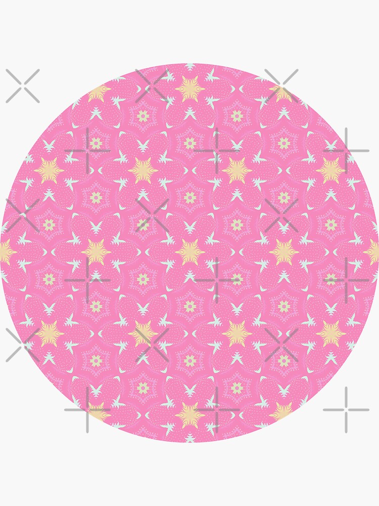 Pink Vector Yellow Star Burst Pattern Design by patternsoup