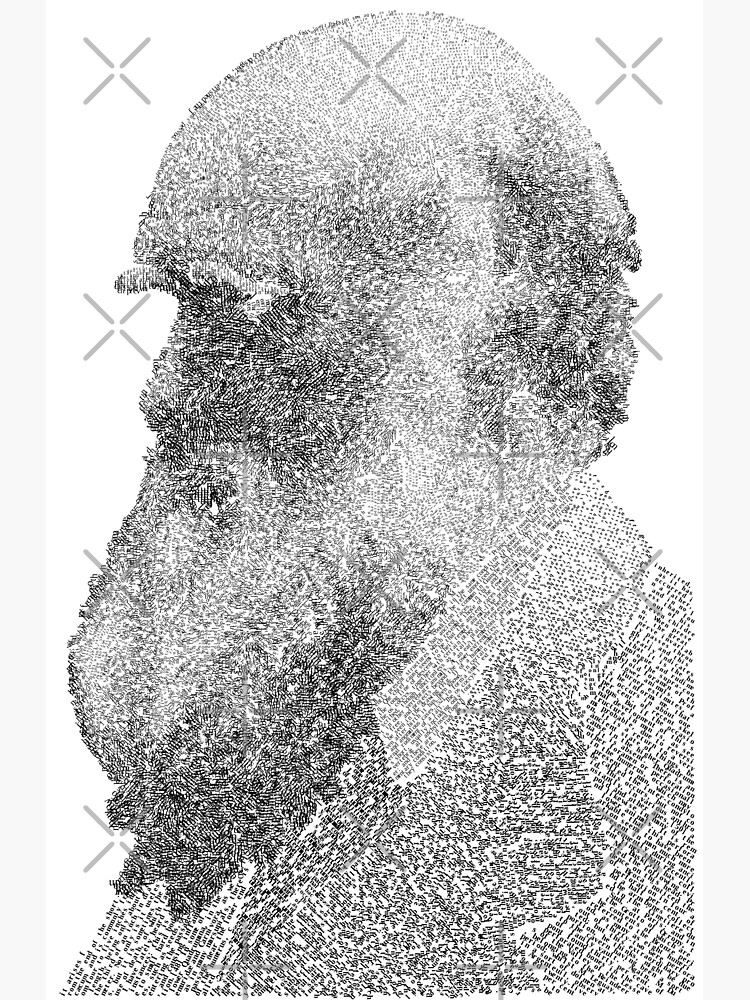 Artwork view, The Descent of Man as Charles Darwin designed and sold by zwerdlds