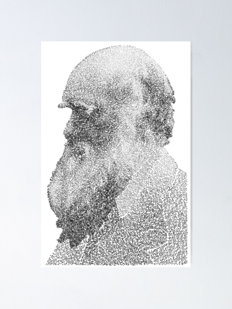 Thumbnail 2 of 3, Poster, The Descent of Man as Charles Darwin designed and sold by zwerdlds.