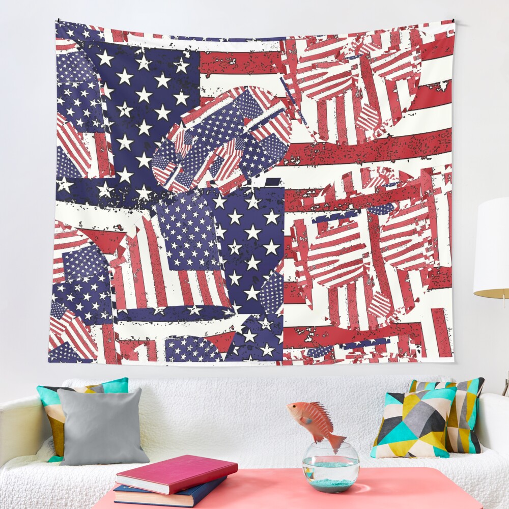 Stars and Stripes pattern Tapestry