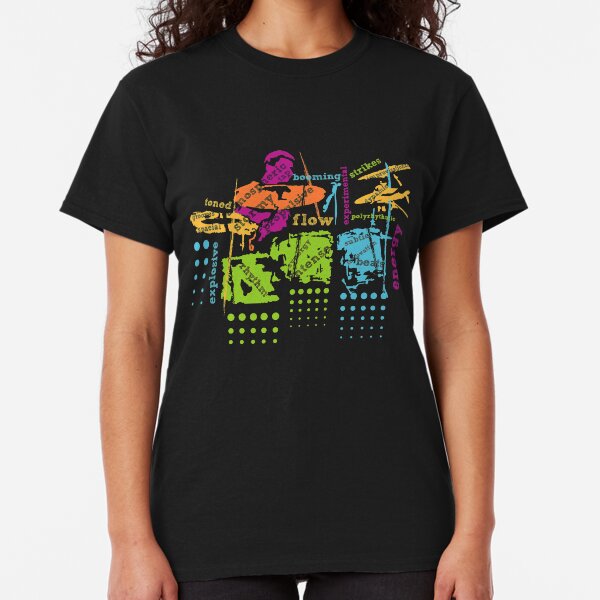 Fancy Drummer Typographic Style Classic T-Shirt