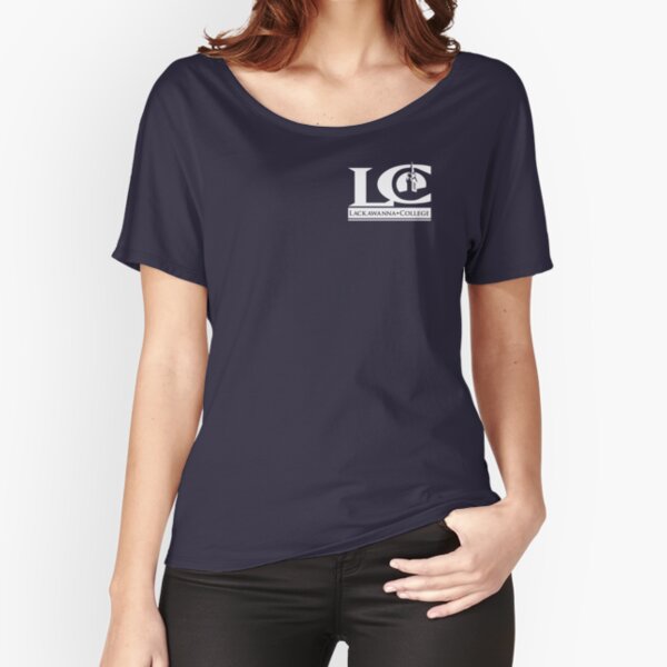 White Lackawanna Logo (Pocket-Size) Relaxed Fit T-Shirt