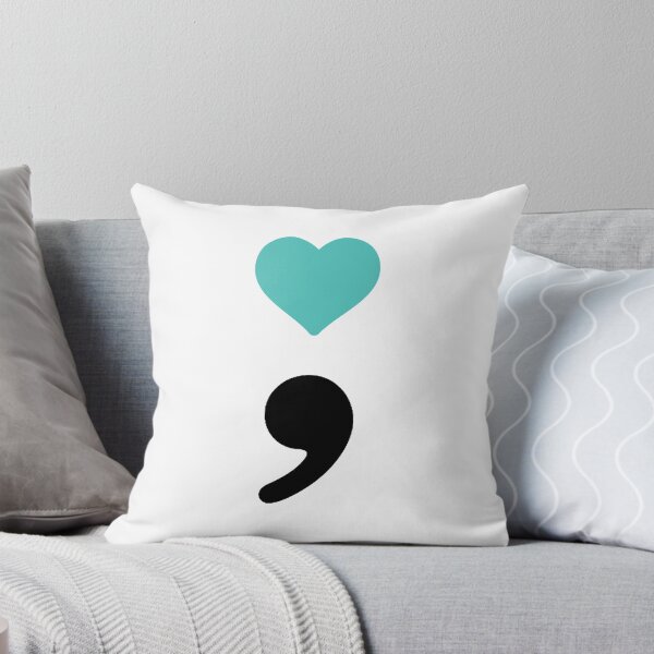 Item preview, Teal Semicolon Heart ; Depression & Mental Health Awareness ; Semi-Colon  designed and sold by Lux Design.