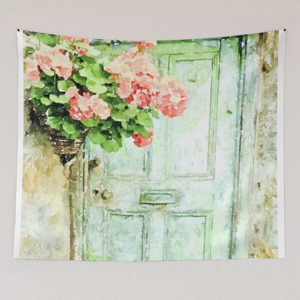 Item preview, Aged Door in Watercolor designed and sold by ChezLorraines.