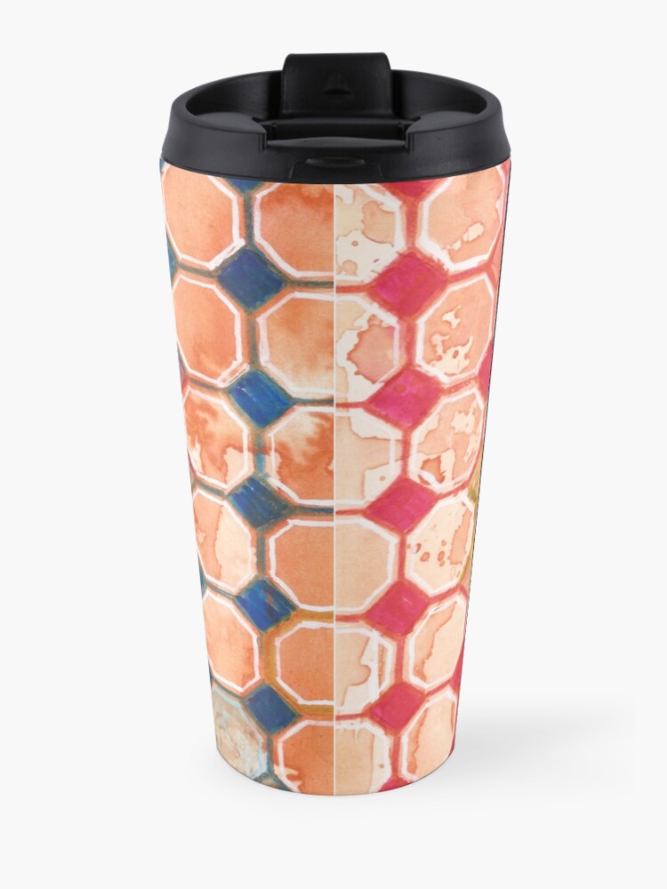 Alternate view of "Octo Splash" Watercolor Pattern Travel Mug