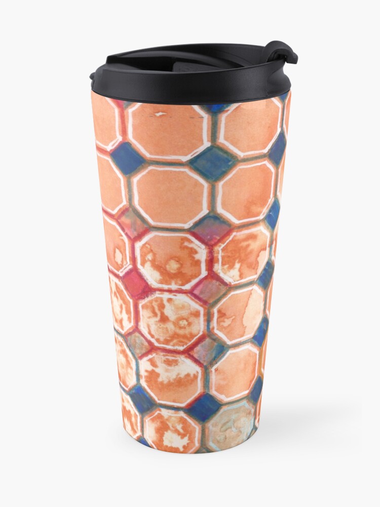 Alternate view of "Octo Splash" Watercolor Pattern Travel Mug