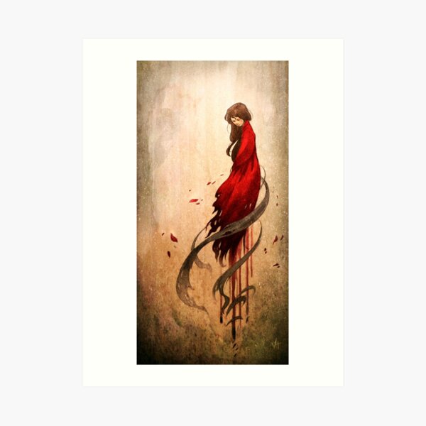 Girl in Red Art Print