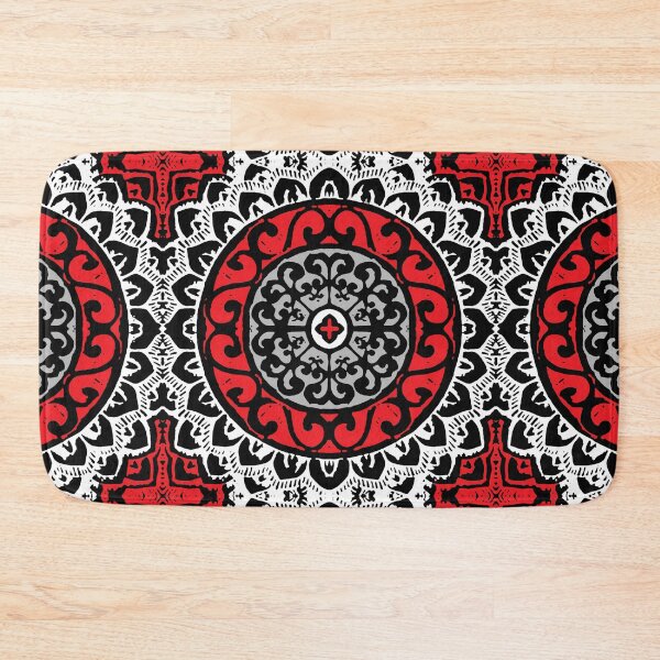 Item preview, Southwestern Sun Mandala, Red, Black & White  designed and sold by Marymarice.