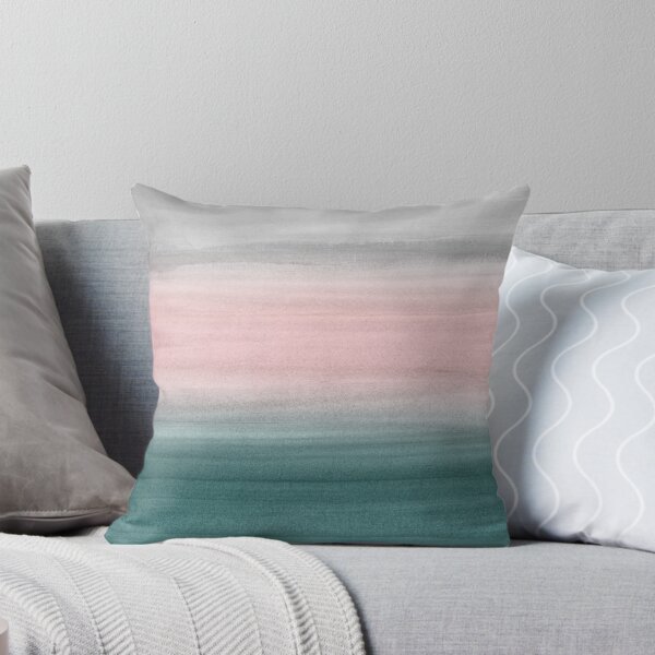 Item preview, Touching Teal Blush Gray Watercolor Abstract #1 #painting #decor #art  designed and sold by Anita's & Bella's Art.