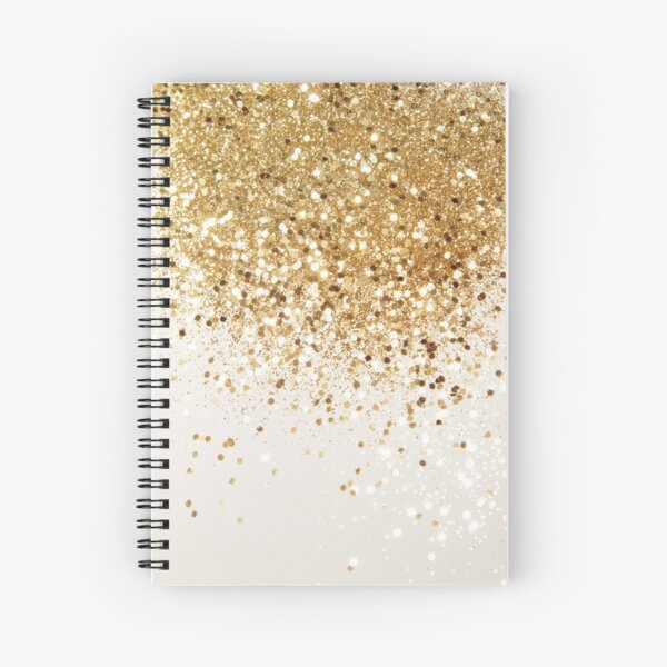 Sparkling Gold Glitter Glam #2 (Faux Glitter) #shiny #decor #art Spiral Notebook